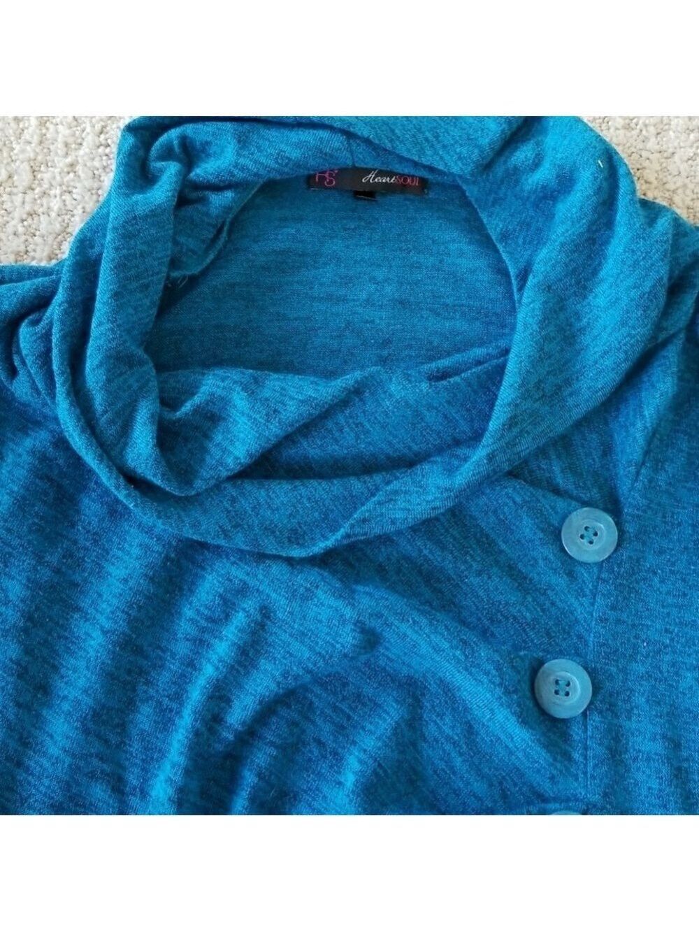 Blue Button Tee - Picture 2 of 3